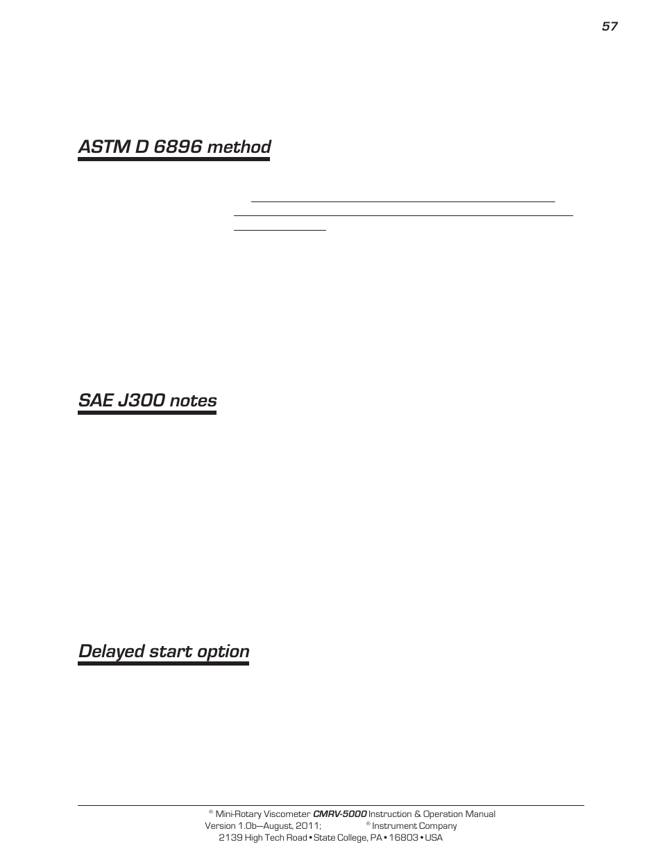 Astm d 6896 method, Delayed start option | Cannon Instrument CMRV-5000 User Manual | Page 63 / 128