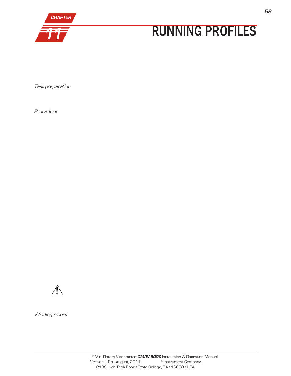 Running profiles | Cannon Instrument CMRV-5000 User Manual | Page 65 / 128