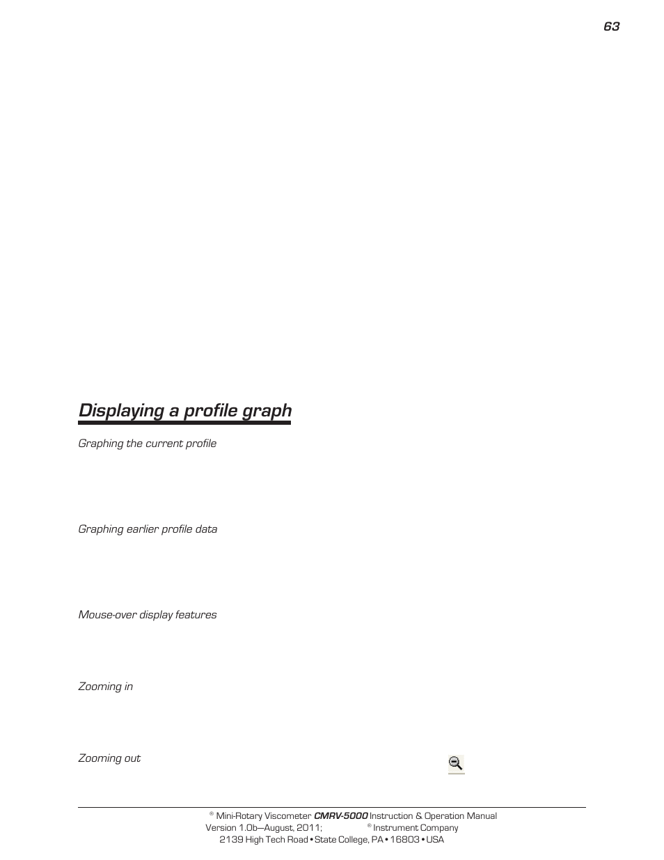 Displaying a profile graph | Cannon Instrument CMRV-5000 User Manual | Page 69 / 128