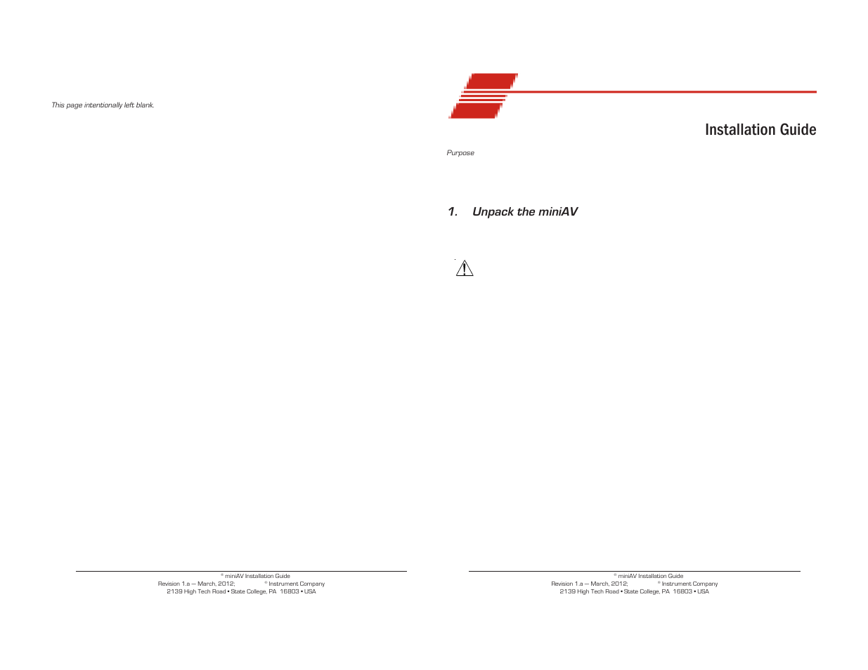 Cannon Instrument miniAV User Manual | 2 pages