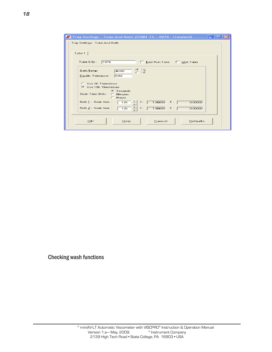 Checking wash functions | Cannon Instrument miniAV-LT User Manual | Page 22 / 124