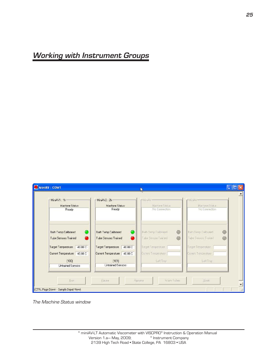 Working with instrument groups | Cannon Instrument miniAV-LT User Manual | Page 29 / 124