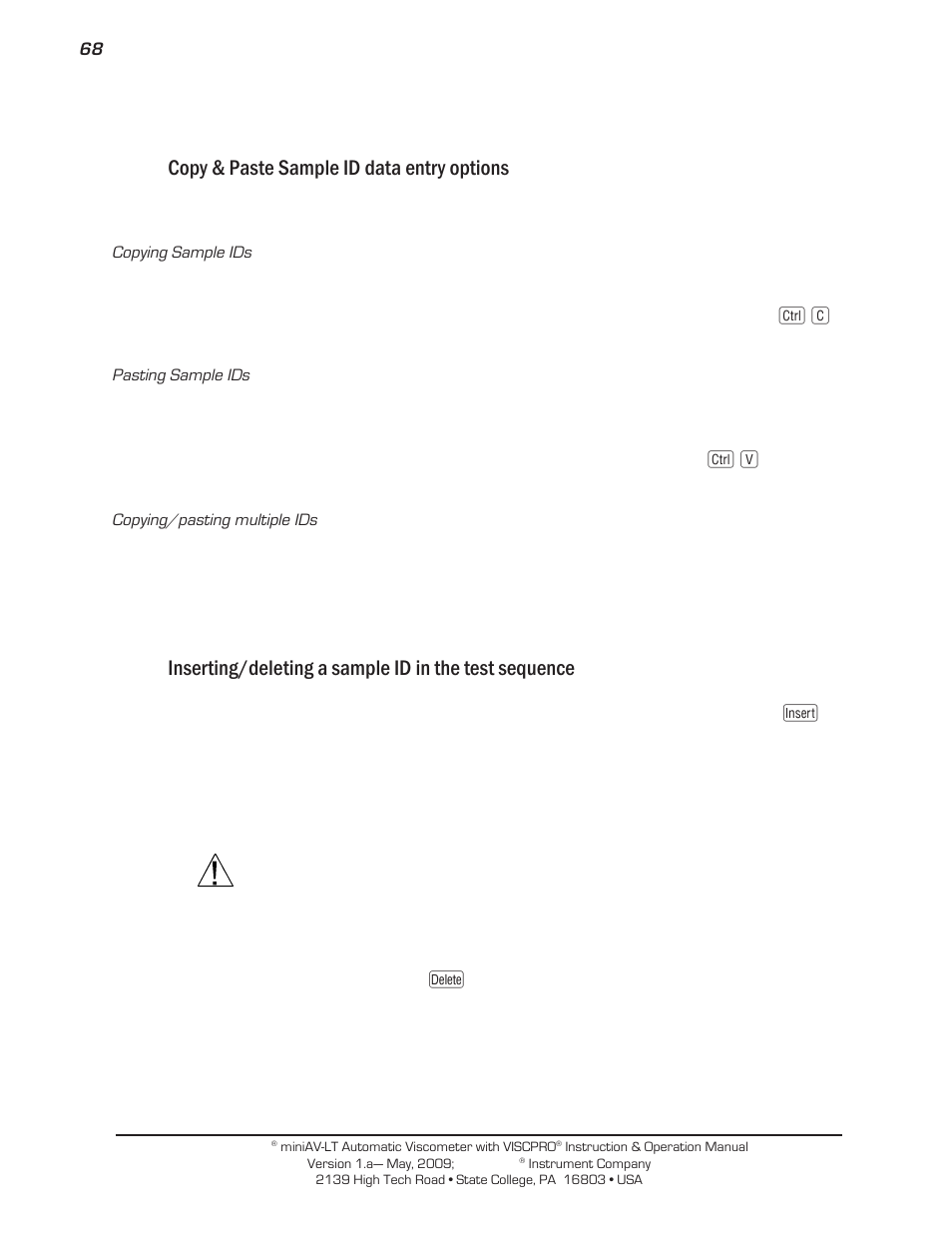 Copy & paste sample id data entry options | Cannon Instrument miniAV-LT User Manual | Page 72 / 124