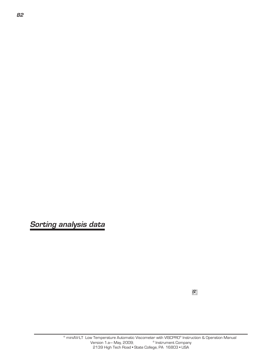 Sorting analysis data | Cannon Instrument miniAV-LT User Manual | Page 86 / 124