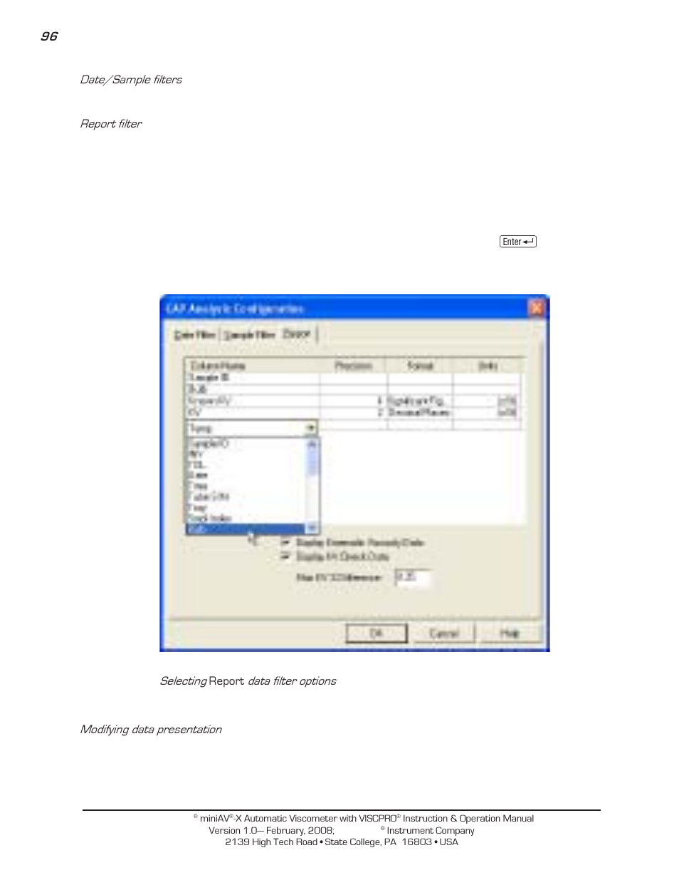Cannon Instrument miniAV-X User Manual | Page 102 / 140