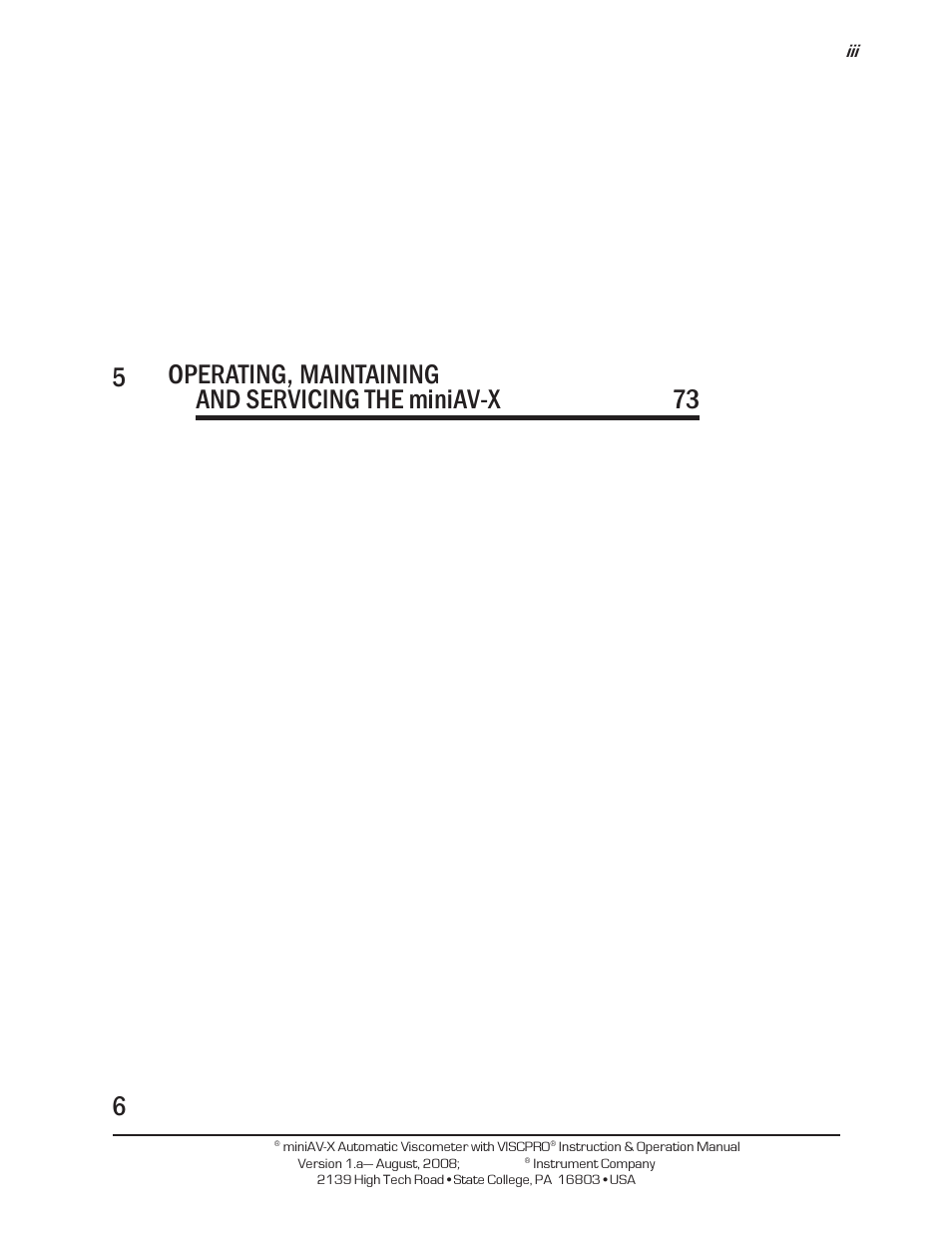 Cannon Instrument miniAV-X User Manual | Page 3 / 140