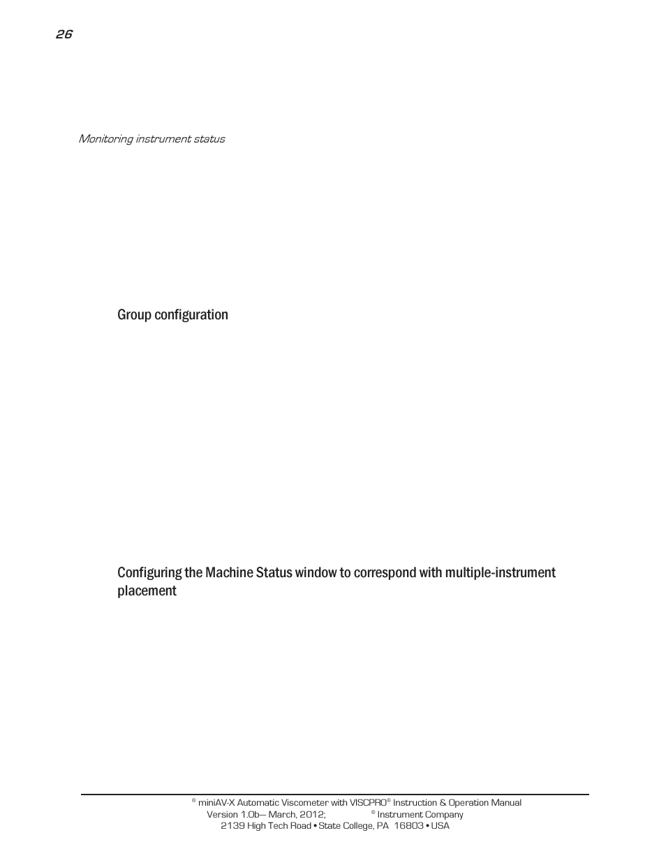 Group configuration | Cannon Instrument miniAV-X User Manual | Page 32 / 140