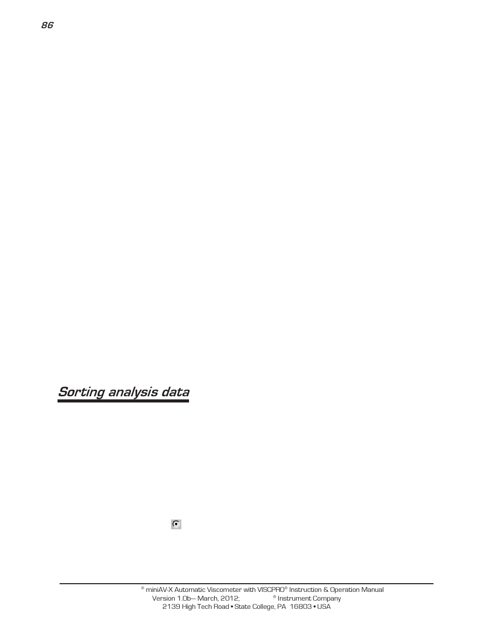 Sorting analysis data | Cannon Instrument miniAV-X User Manual | Page 92 / 140