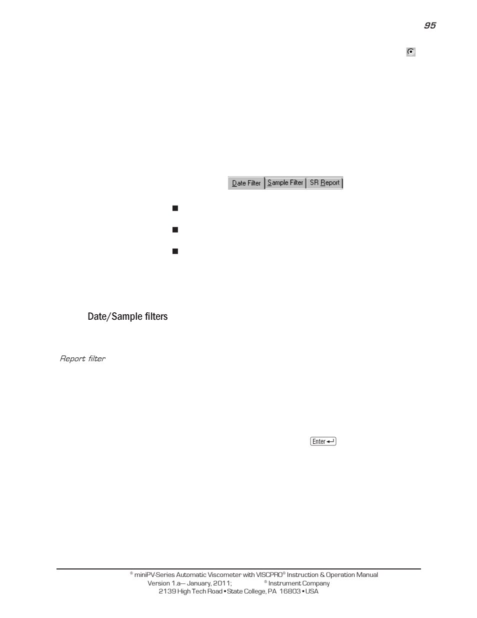 Date/sample filters | Cannon Instrument miniPV-X User Manual | Page 101 / 130