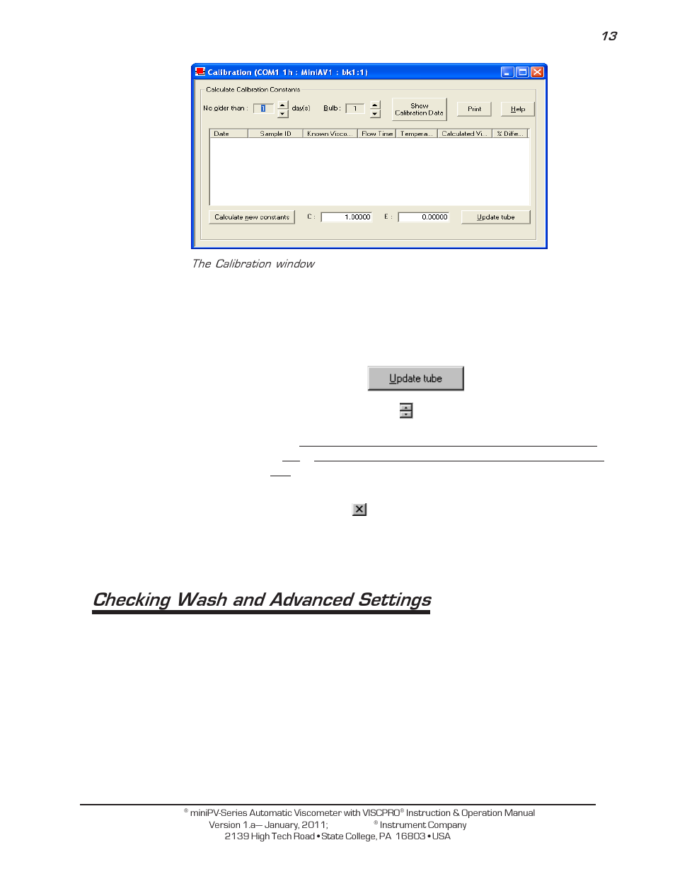 Checking wash and advanced settings | Cannon Instrument miniPV-X User Manual | Page 19 / 130