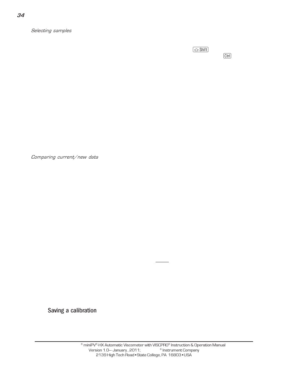 Saving a calibration | Cannon Instrument miniPV-X User Manual | Page 40 / 130