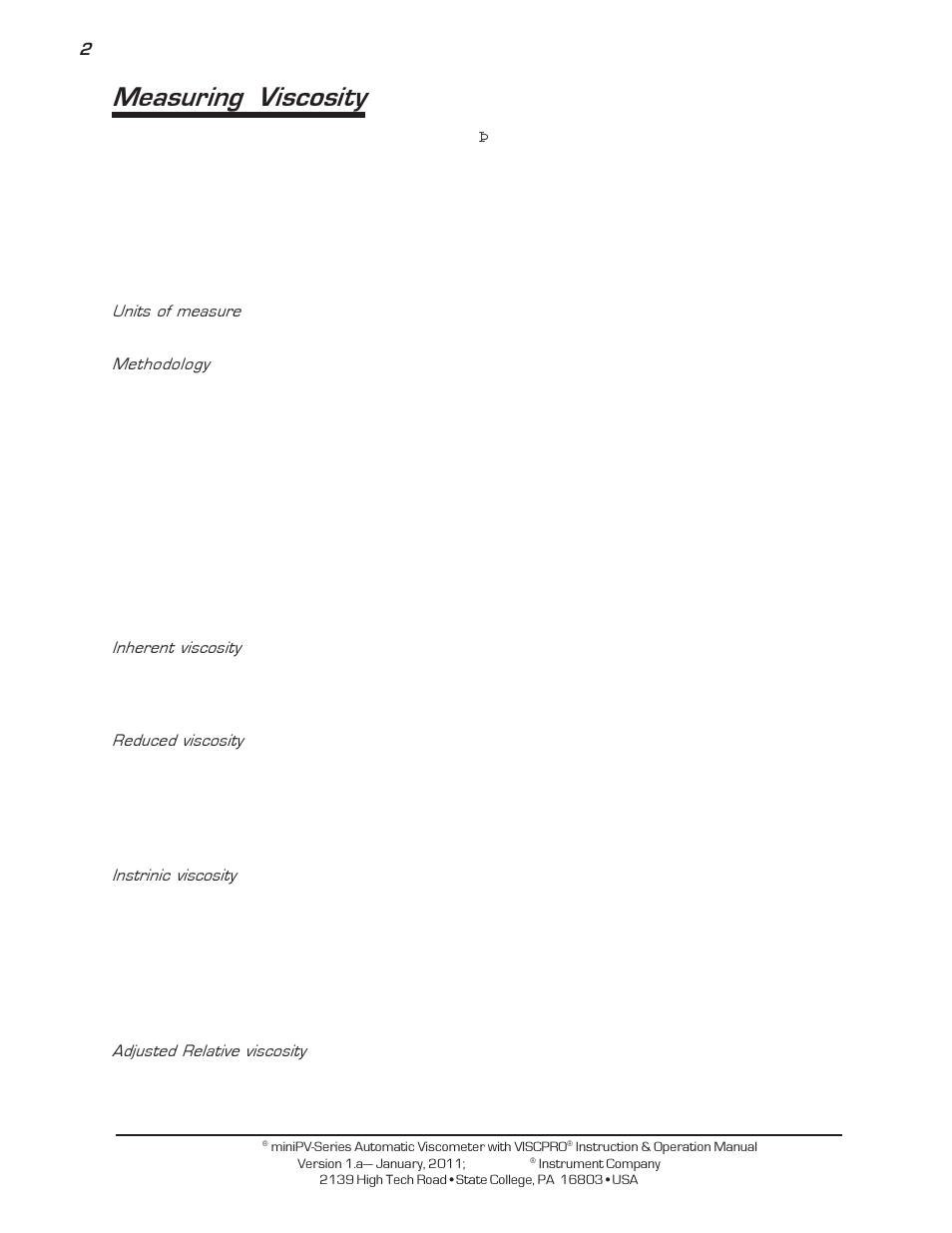 Measuring viscosity | Cannon Instrument miniPV-X User Manual | Page 8 / 130