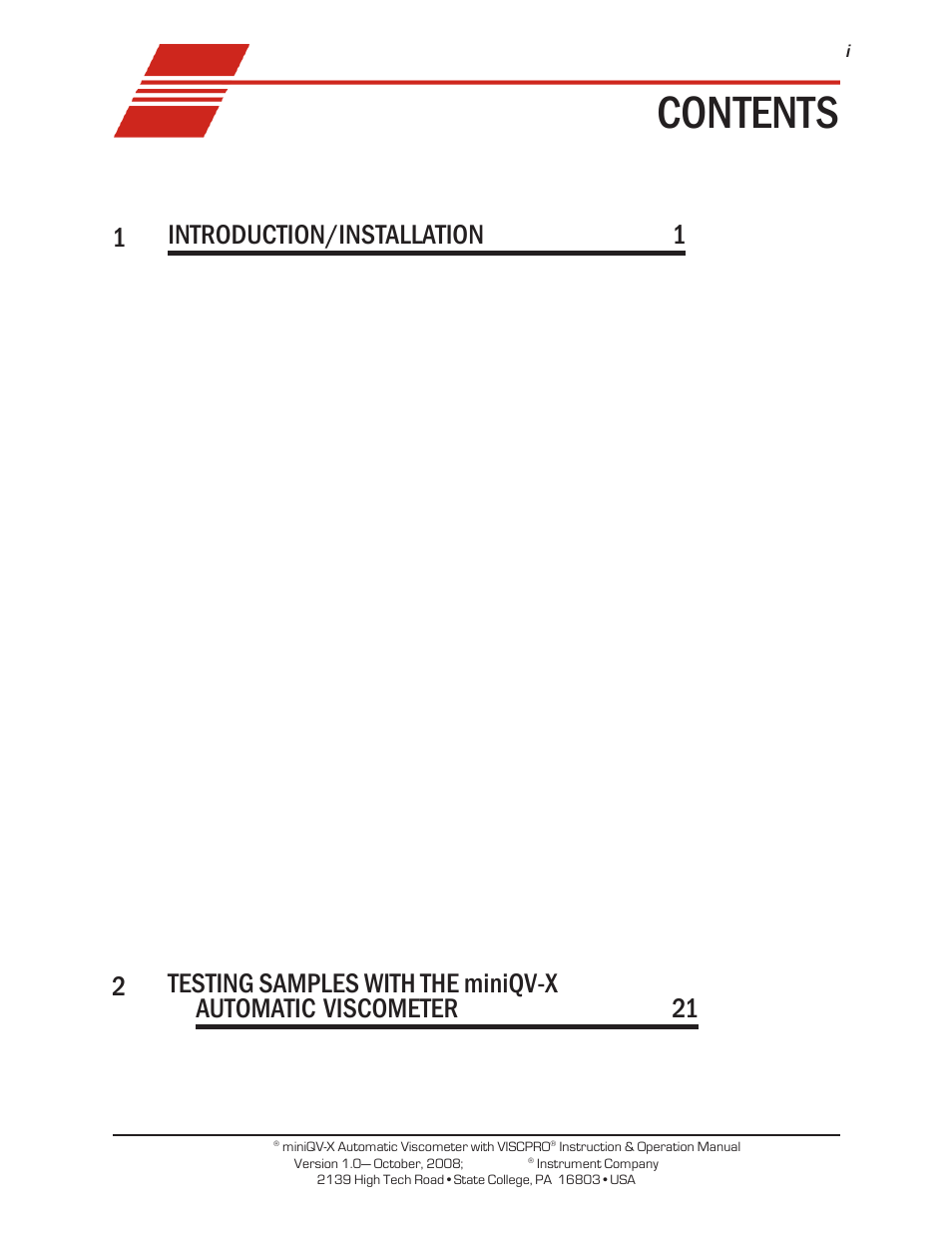 Cannon Instrument miniQV-X User Manual | 140 pages