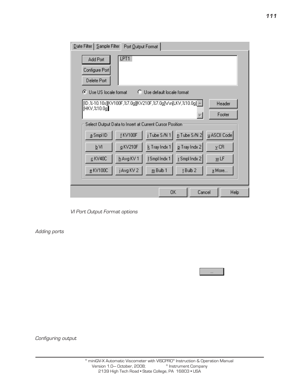 Cannon Instrument miniQV-X User Manual | Page 117 / 140