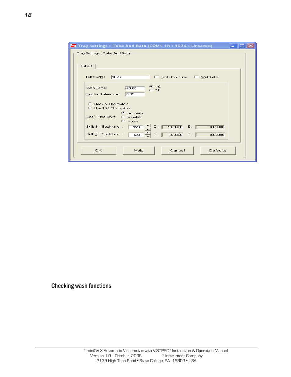 Checking wash functions | Cannon Instrument miniQV-X User Manual | Page 24 / 140