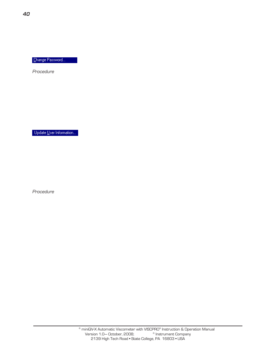 Cannon Instrument miniQV-X User Manual | Page 46 / 140