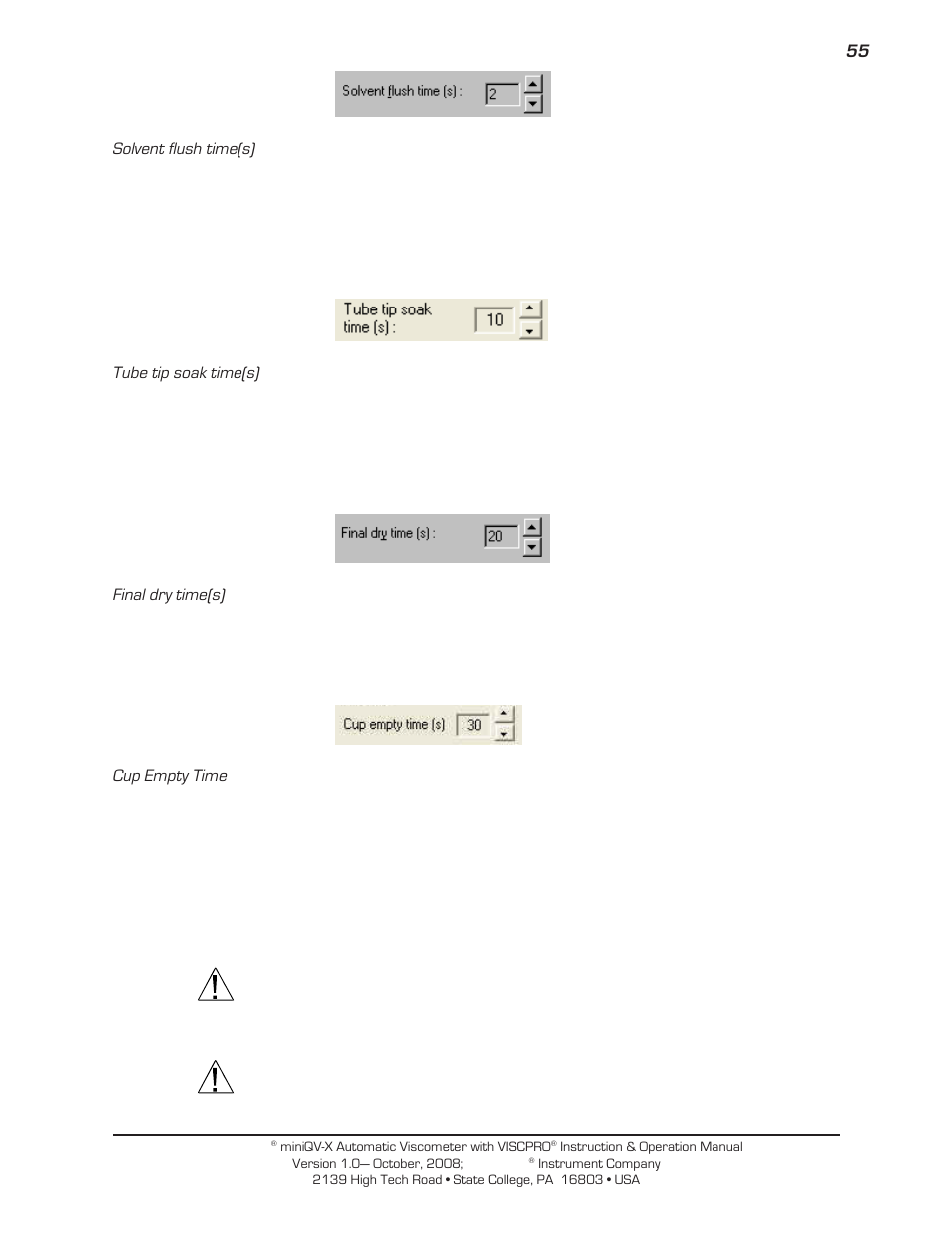 Cannon Instrument miniQV-X User Manual | Page 61 / 140