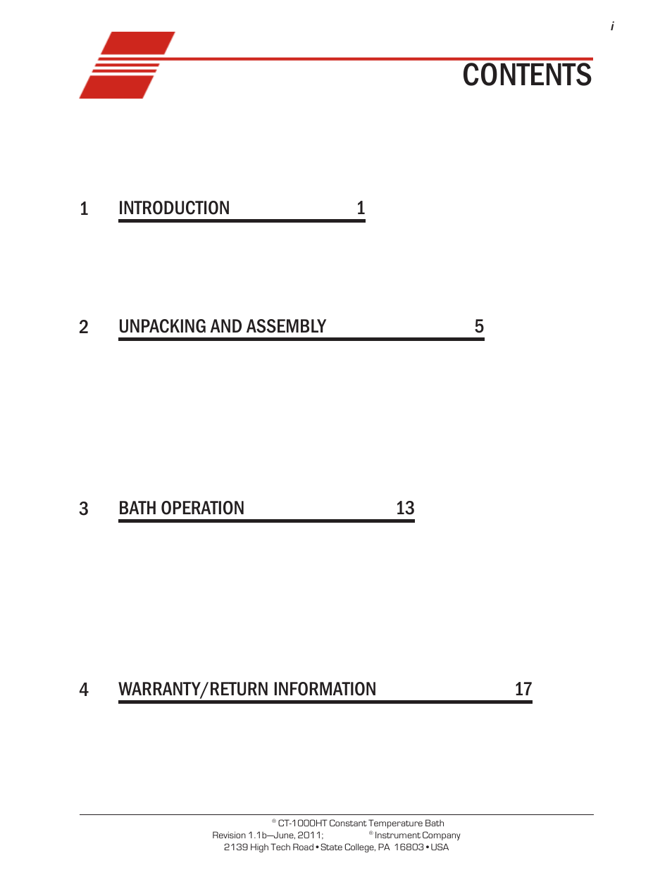 Cannon Instrument CT-1000HT (High Temperature Contant Temperature Bath) User Manual | 26 pages