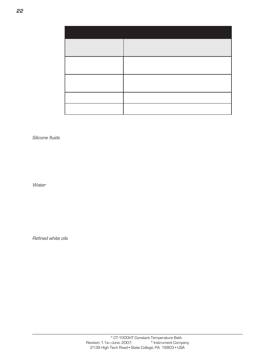 Cannon Instrument CT-1000HT (High Temperature Contant Temperature Bath) User Manual | Page 24 / 26