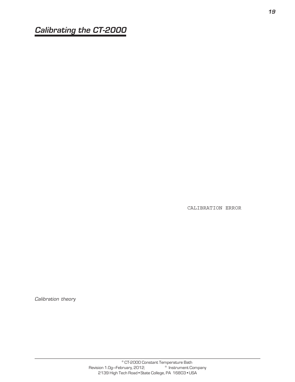 Calibrating the ct-2000 | Cannon Instrument CT-2000 (Contant Temperature Bath) User Manual | Page 21 / 40