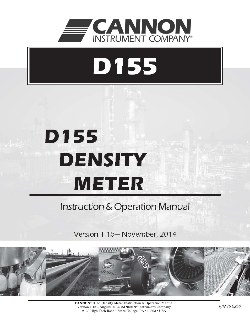 Cannon Instrument D155 Density Meter User Manual | 51 pages
