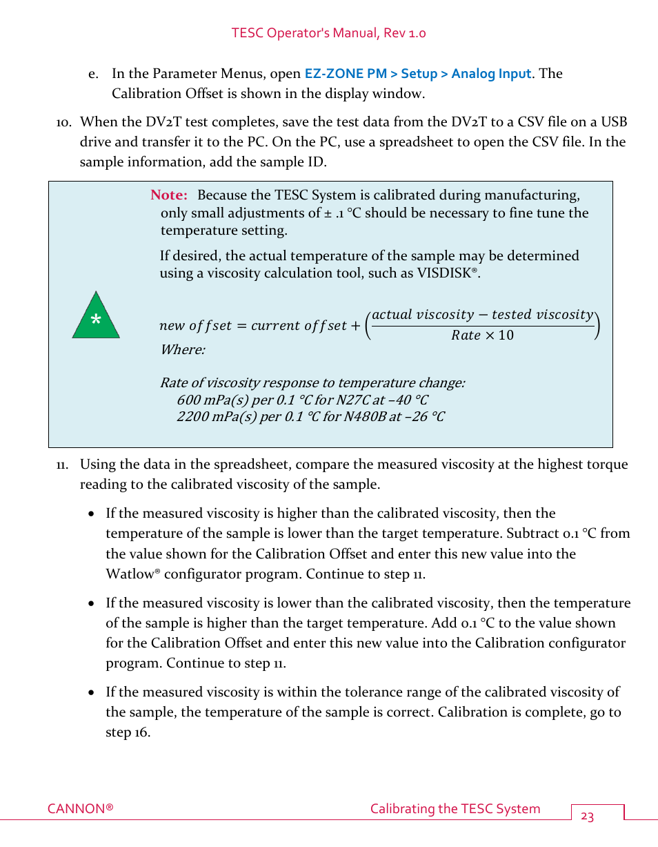 Cannon Instrument TESC User Manual | Page 29 / 38