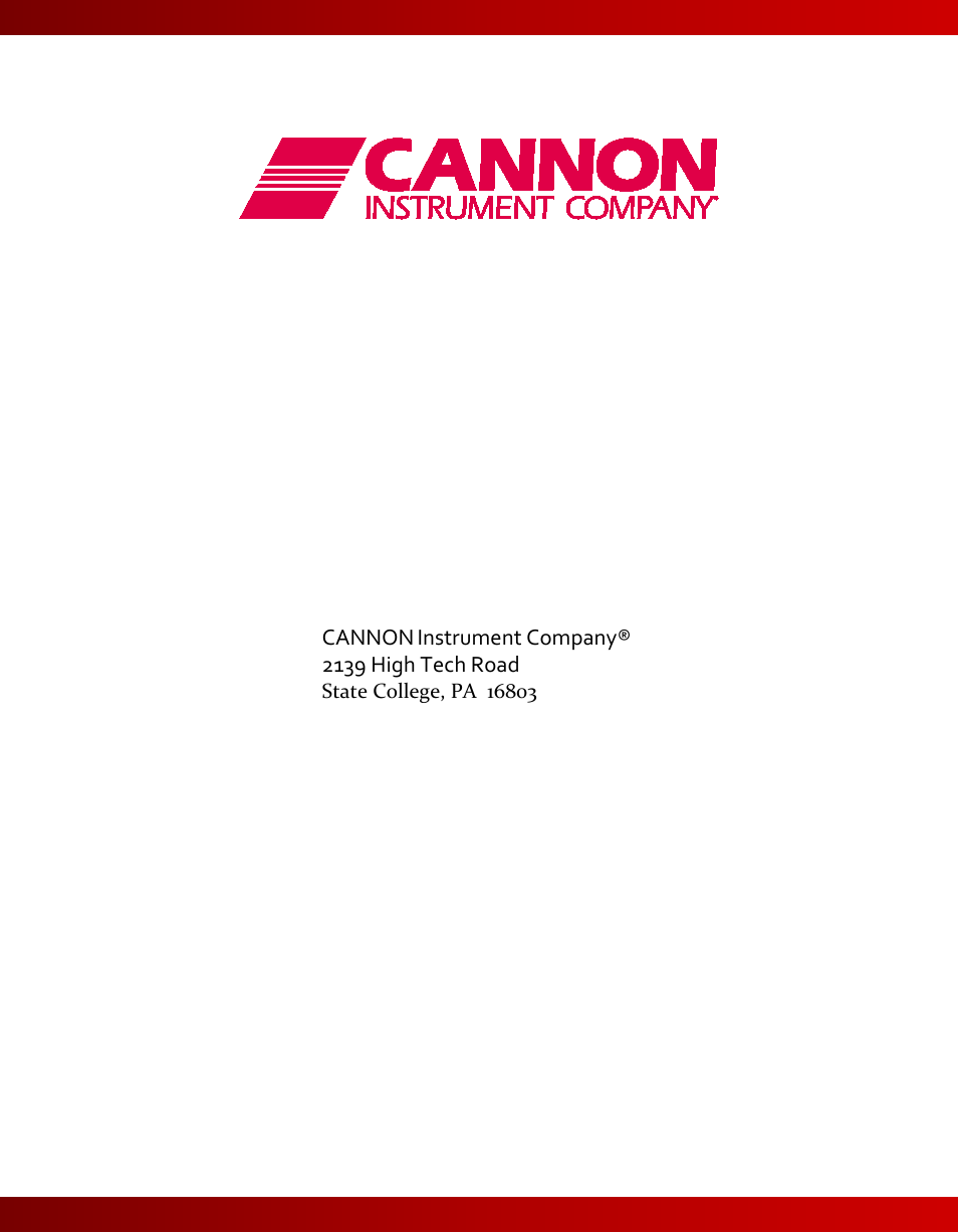 Cannon Instrument TESC User Manual | Page 38 / 38
