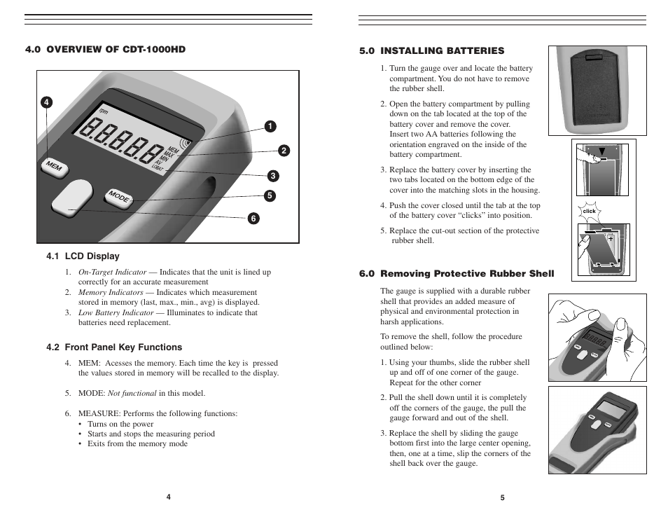 Checkline CDT-1000HD User Manual | Page 4 / 6