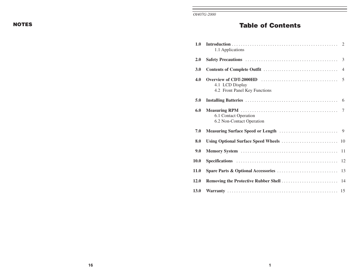 Checkline CDT-2000HD User Manual | 9 pages