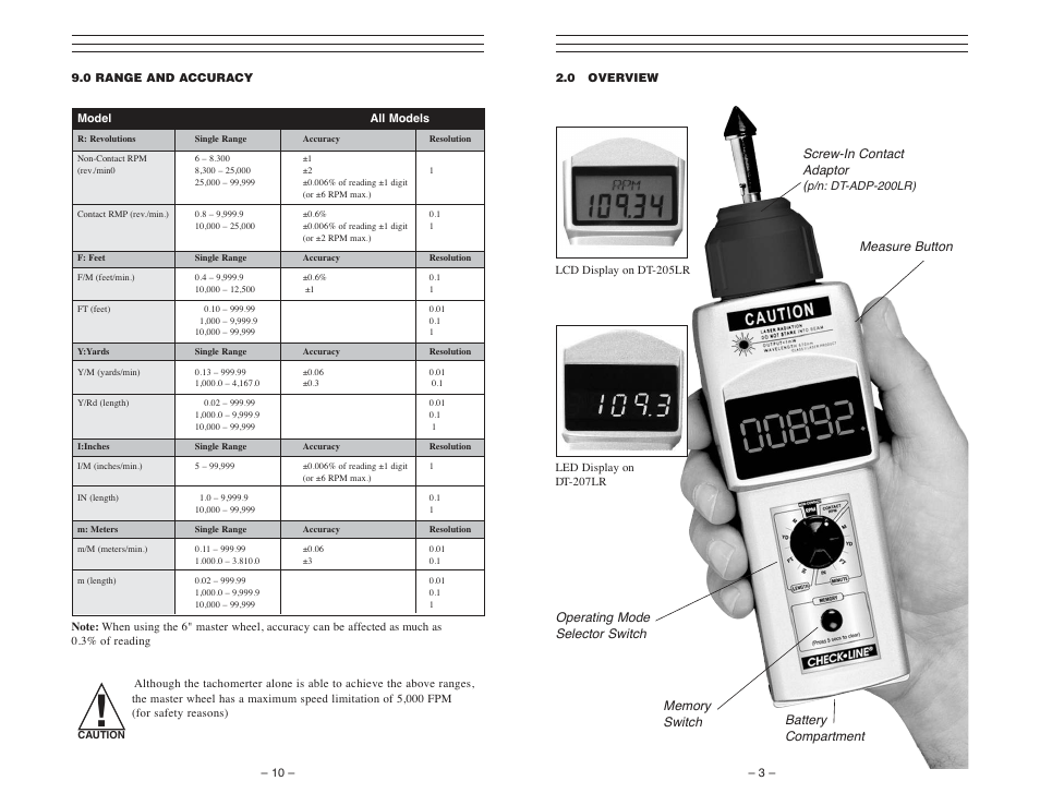 Checkline DT-207LR User Manual | Page 3 / 7