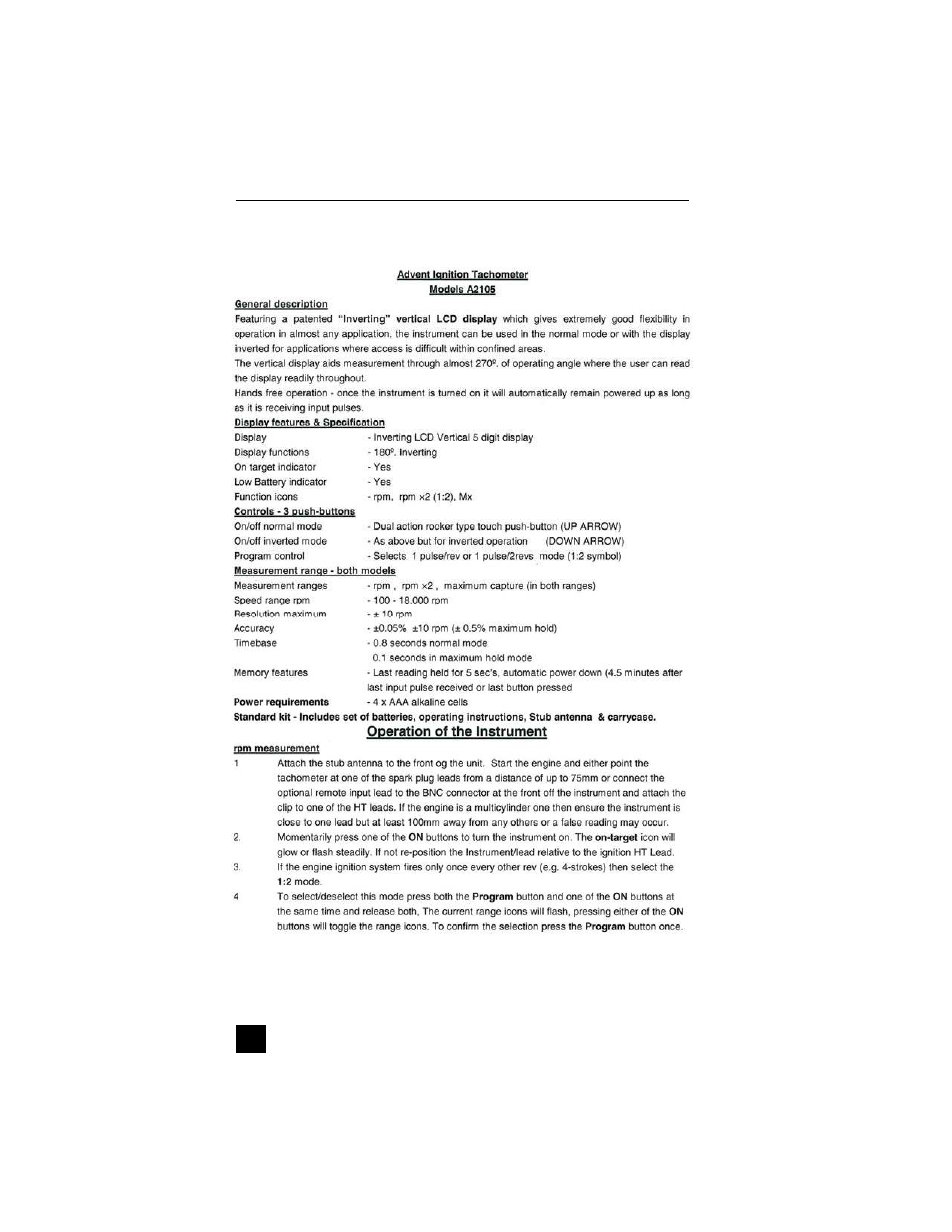 Checkline A2105 User Manual | Page 2 / 4