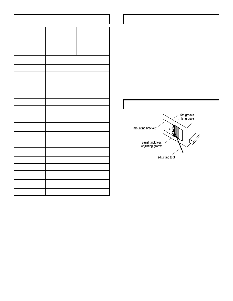 Mounting bracket adjustment, Specifications installation | Checkline DT-5TG User Manual | Page 2 / 8