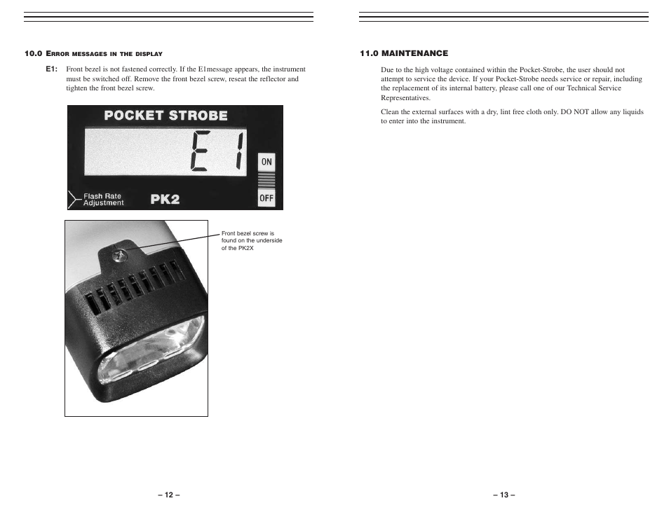 Checkline PK2X User Manual | Page 12 / 13