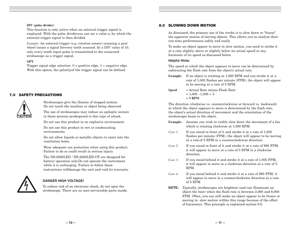 Checkline DS-2000LED-OT User Manual | Page 10 / 11