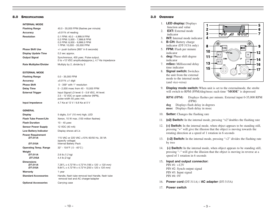Checkline DT-315AEB User Manual | Page 3 / 7