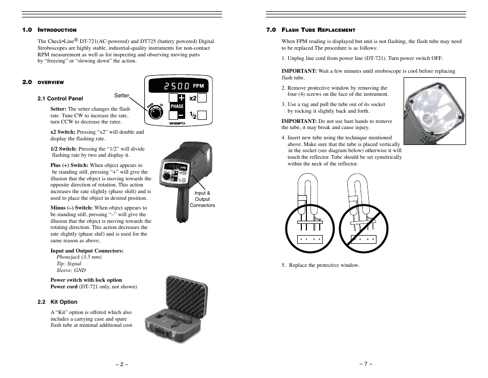 Checkline DT-725 User Manual | Page 2 / 6