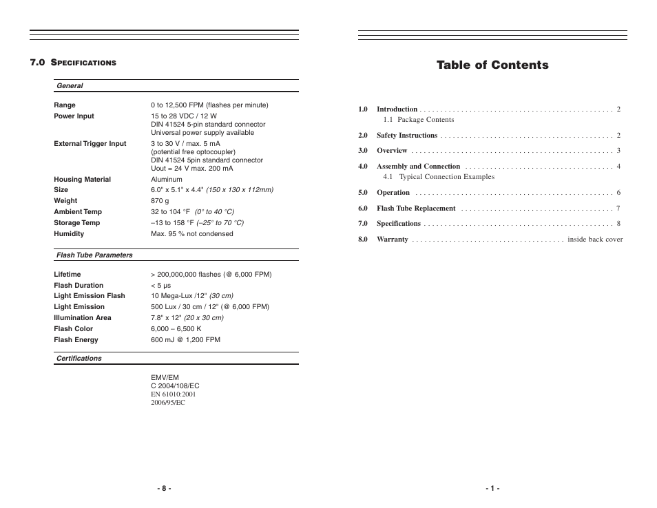 Checkline LS-5-12000 User Manual | 6 pages