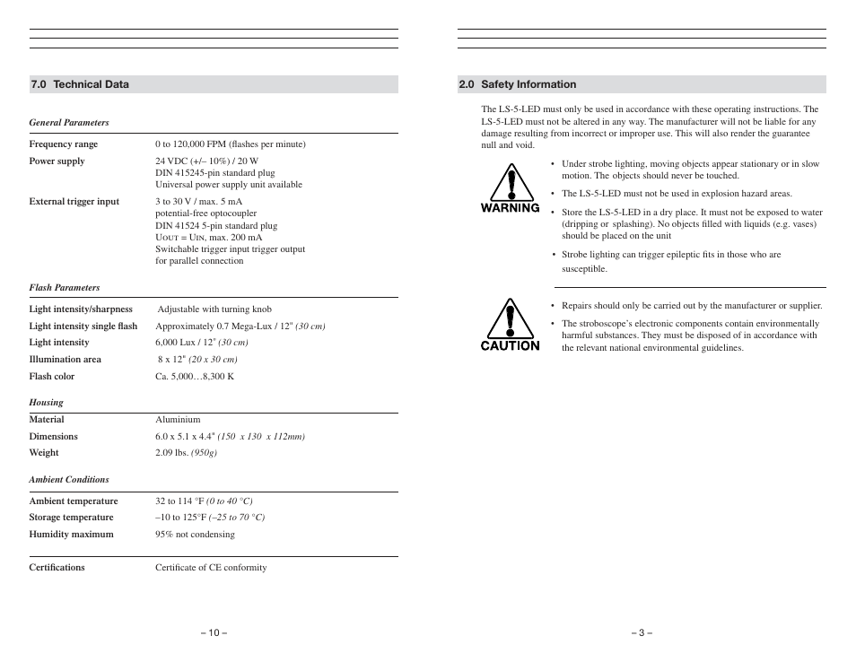 Checkline LS-5-LED User Manual | Page 3 / 7