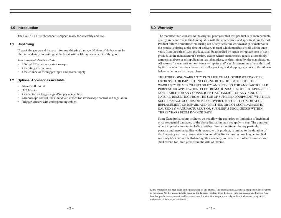 Checkline LS-18-LED User Manual | Page 2 / 7