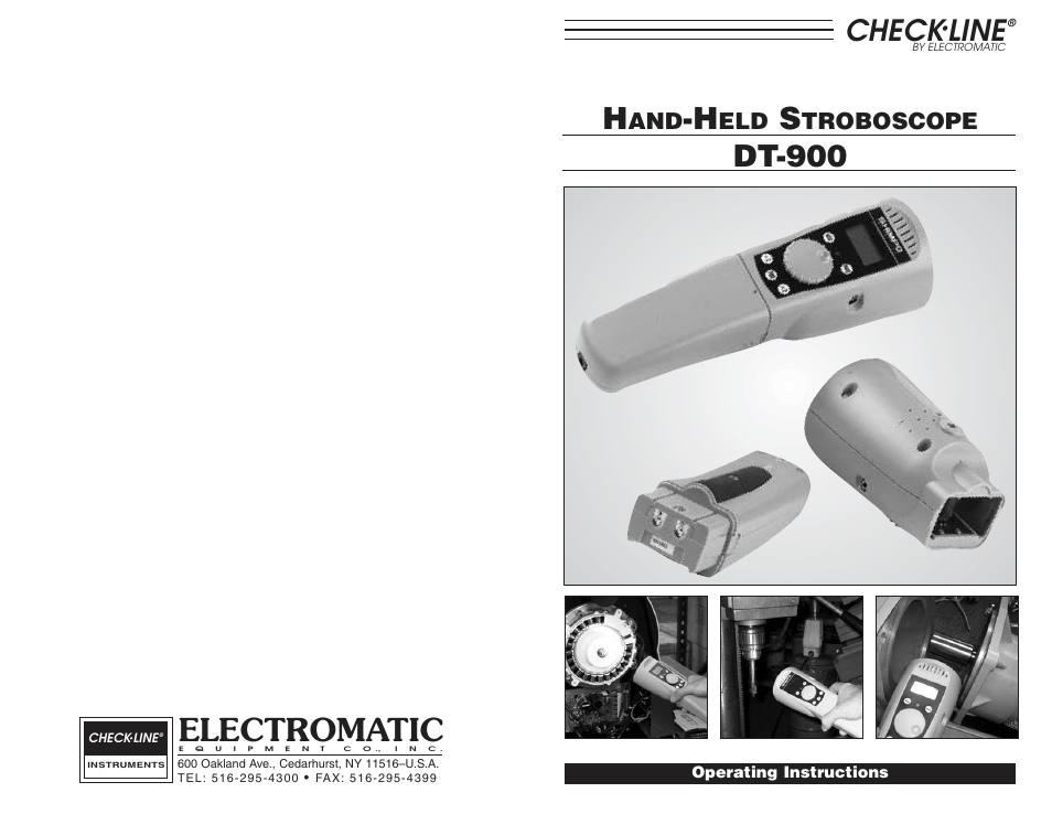 Electromatic, Dt-900, Check | Line, Troboscope | Checkline DT-900 User Manual | Page 9 / 9
