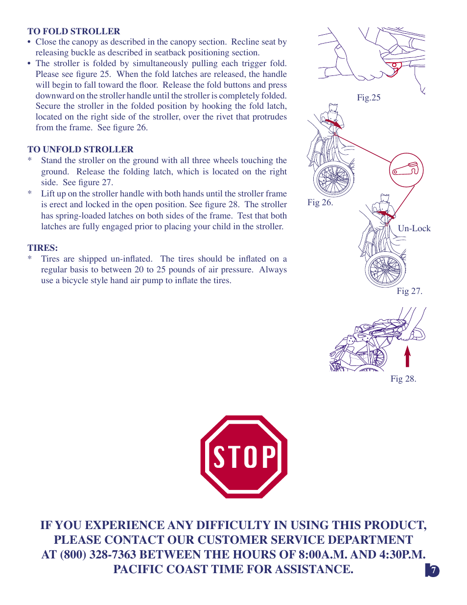 Stop | Baby Trend Jogger Travel System 9139CT User Manual | Page 8 / 9