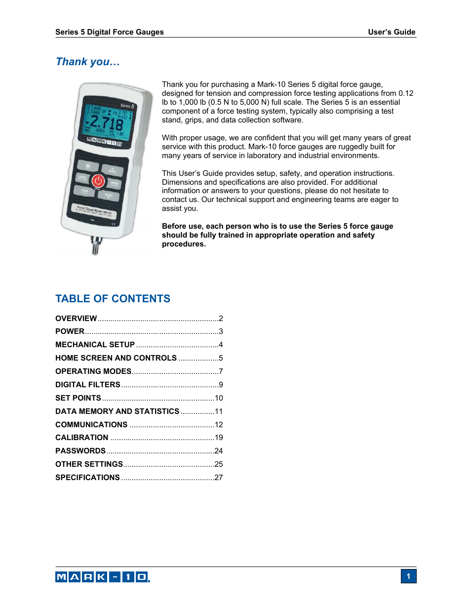 Checkline Series-5 User Manual | Page 2 / 34