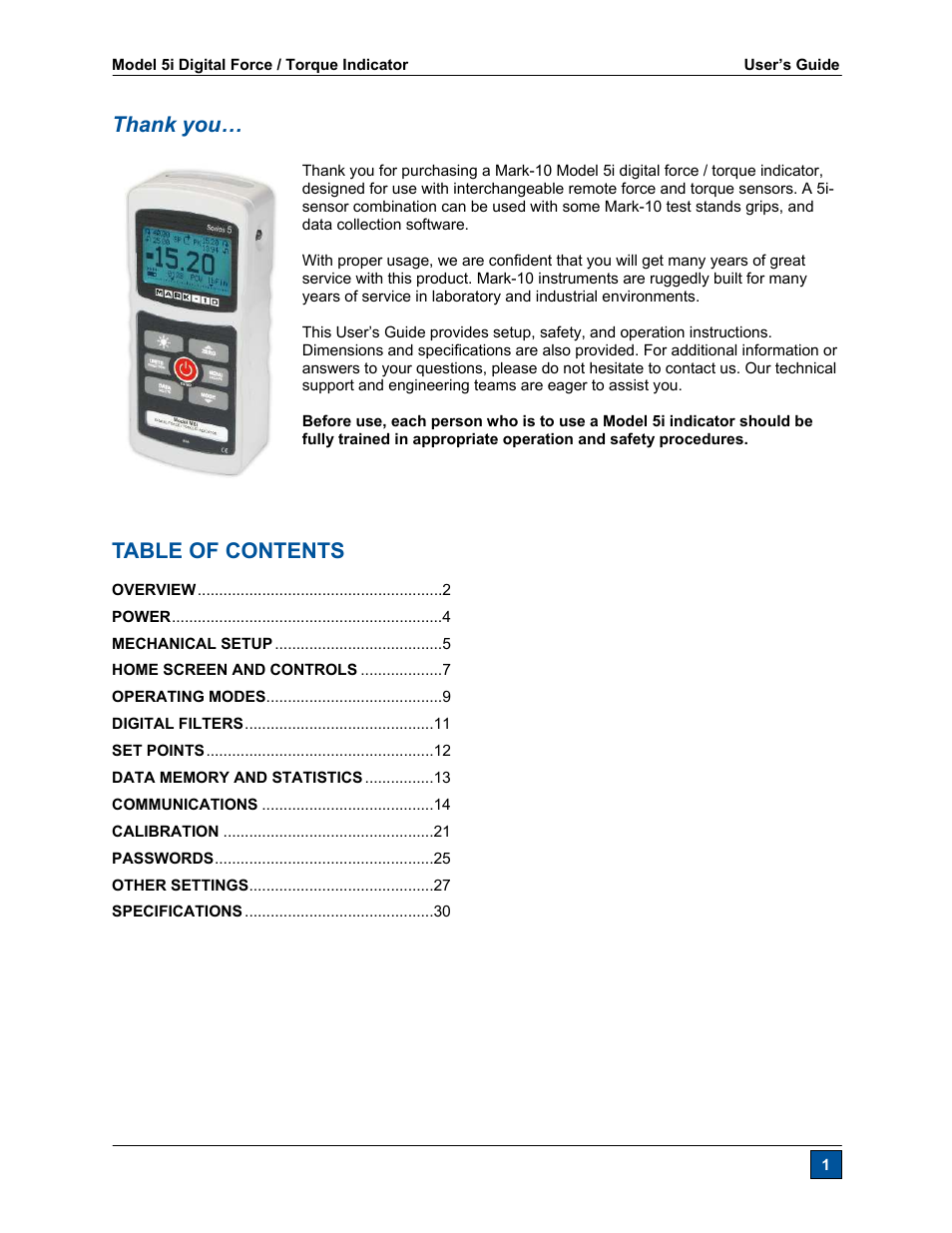 Checkline Series-5I User Manual | Page 2 / 32