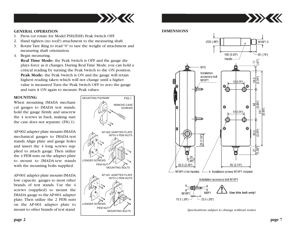 Page 7, Page 2 | Checkline ESH User Manual | Page 2 / 4