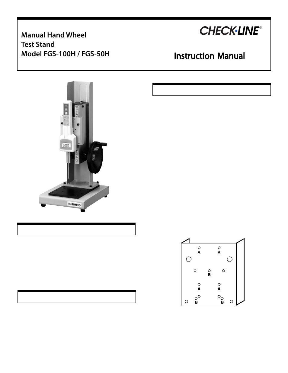 Checkline FGS-100H User Manual | 2 pages