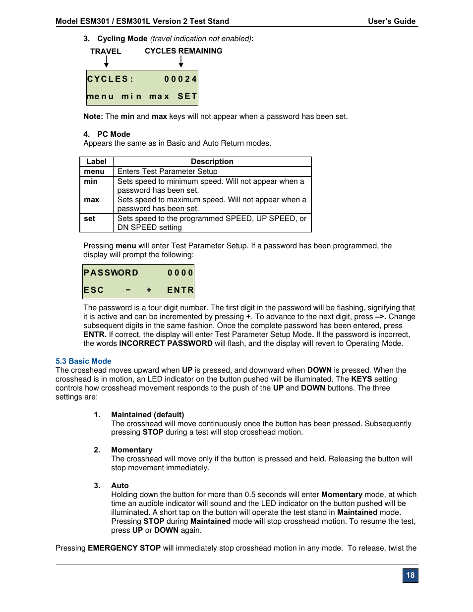 Checkline ESM301 User Manual | Page 18 / 27