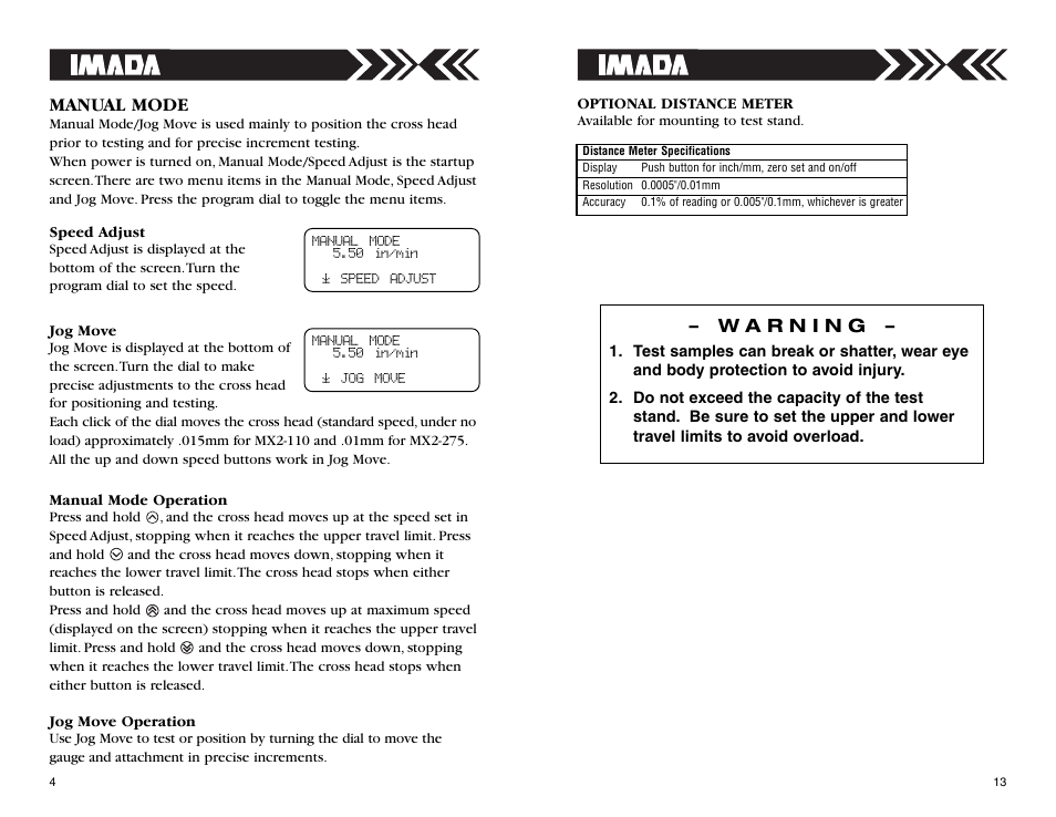 Manual mode | Checkline MX2 User Manual | Page 4 / 8