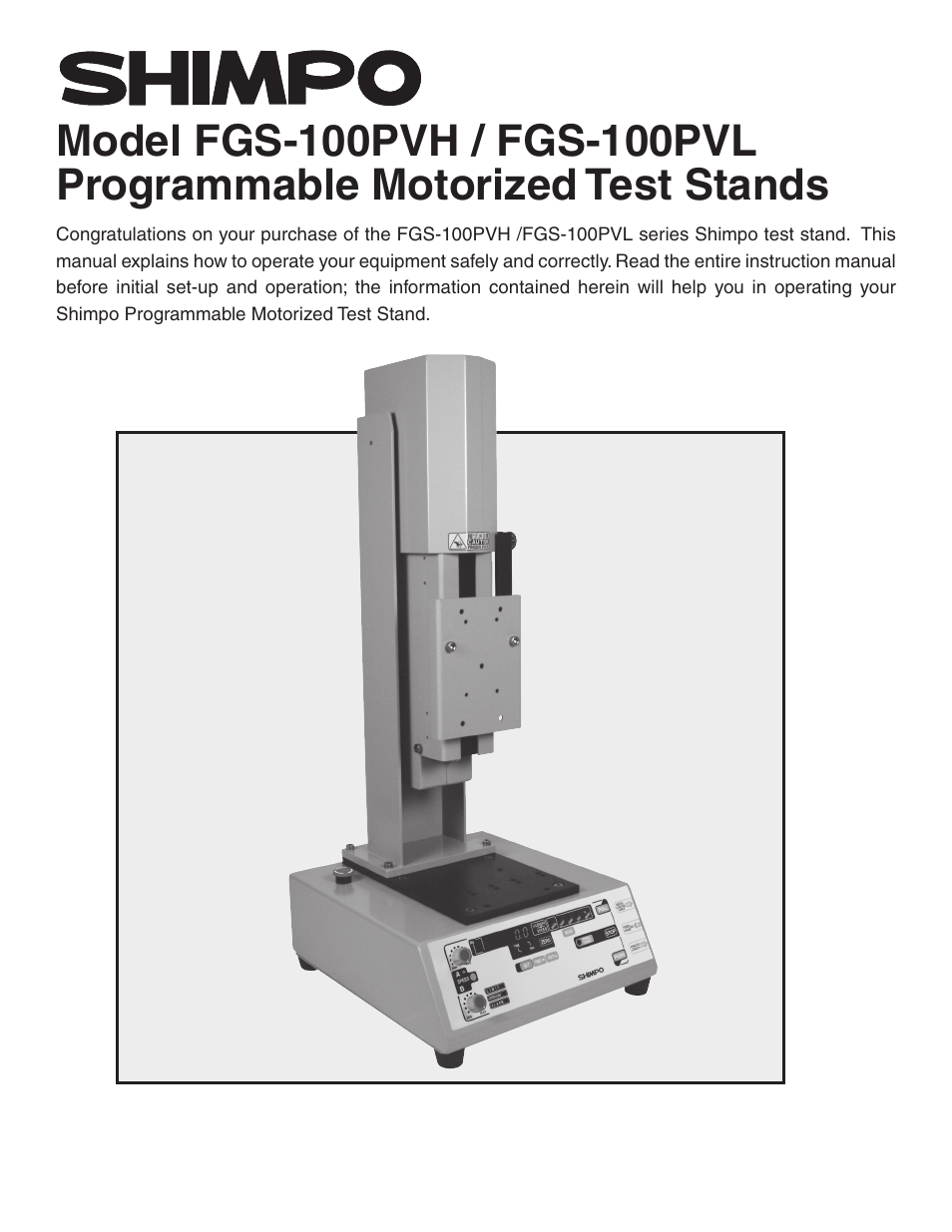 Checkline FGS-100PV User Manual | 20 pages