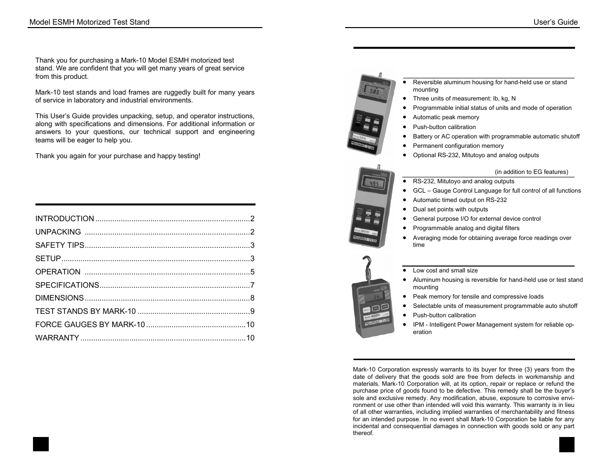 Checkline ESMH User Manual | Page 2 / 6