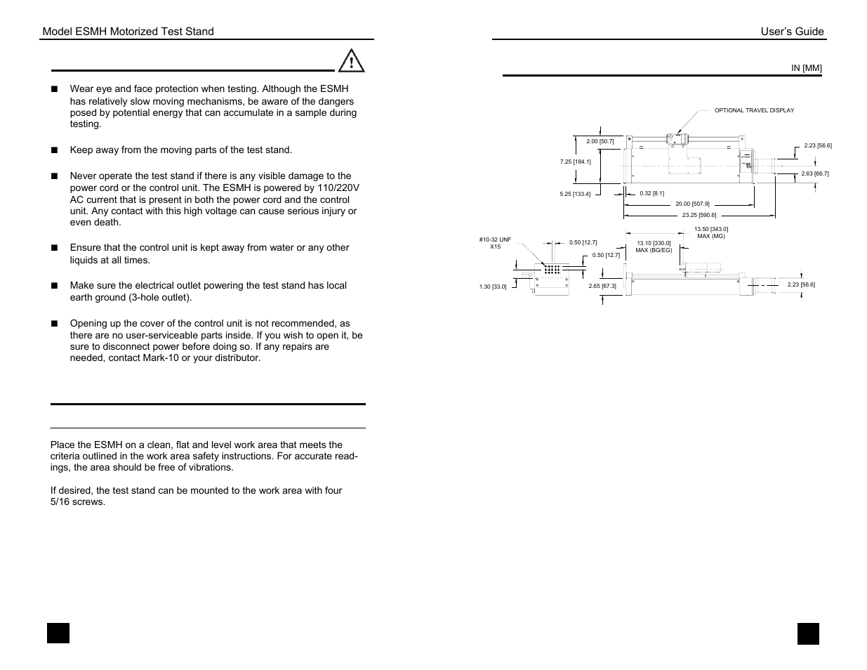 Safety tips, Setup, Dimensions | Checkline ESMH User Manual | Page 4 / 6